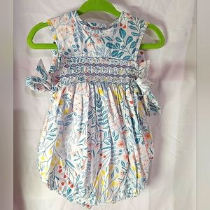 Bella Bliss Smocked Bubble Romper (9 months)